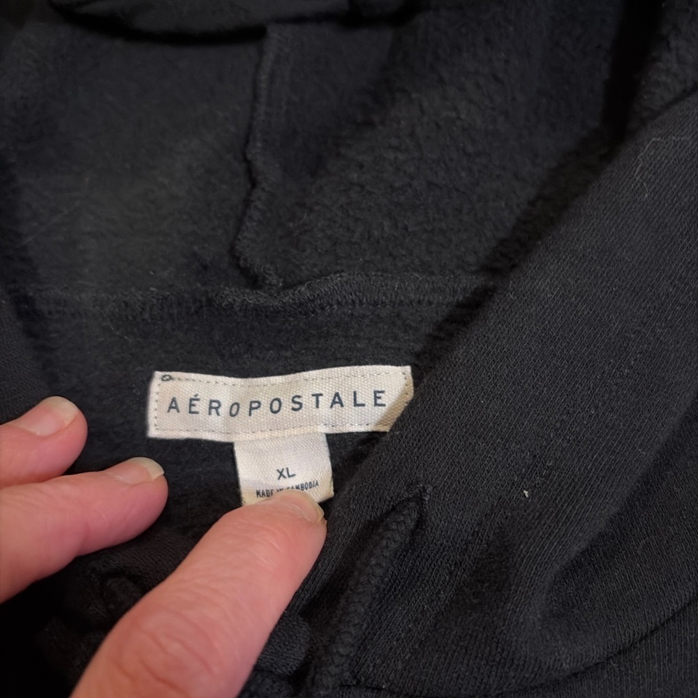 Aeropostale Black Hoodie Graphic 1479 - Picture 3 of 3